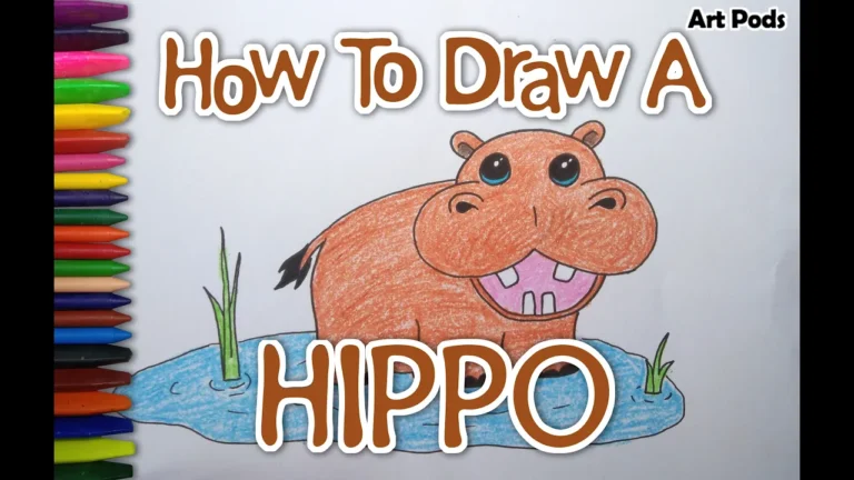 How to draw a hippo